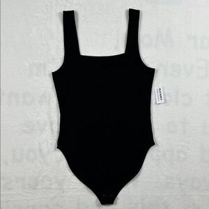 Old Navy Square Neck Bodysuit Black Size Small